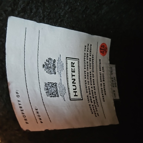 (NWT) TALL HUNTER BOOTS - Picture 6 of 9